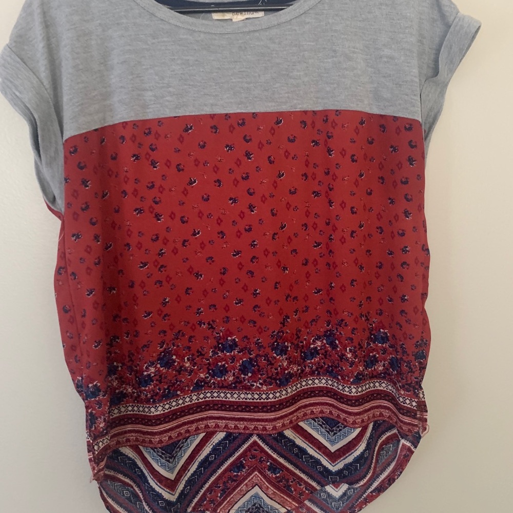 Gray rewind T-shirt